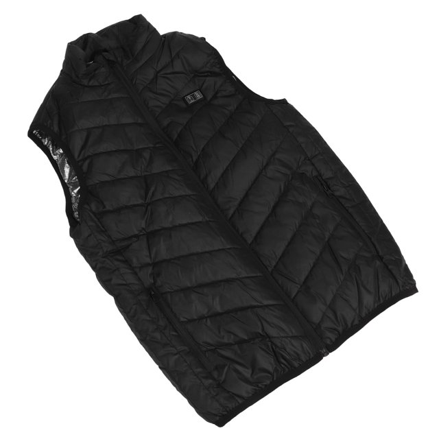 Chaleco calefactor alimentado por USB 3 niveles de temperatura cálido lavable ligero chaleco calefactor eléctrico chaqueta para hombres mujeres negro 2XL