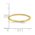 thumbnail image 2 of 14k Solid Yellow Gold 1.2mm Twisted Wire Pattern Stackable Band Ring Size 10 Stackable Ring for Women and Men, 2 of 2