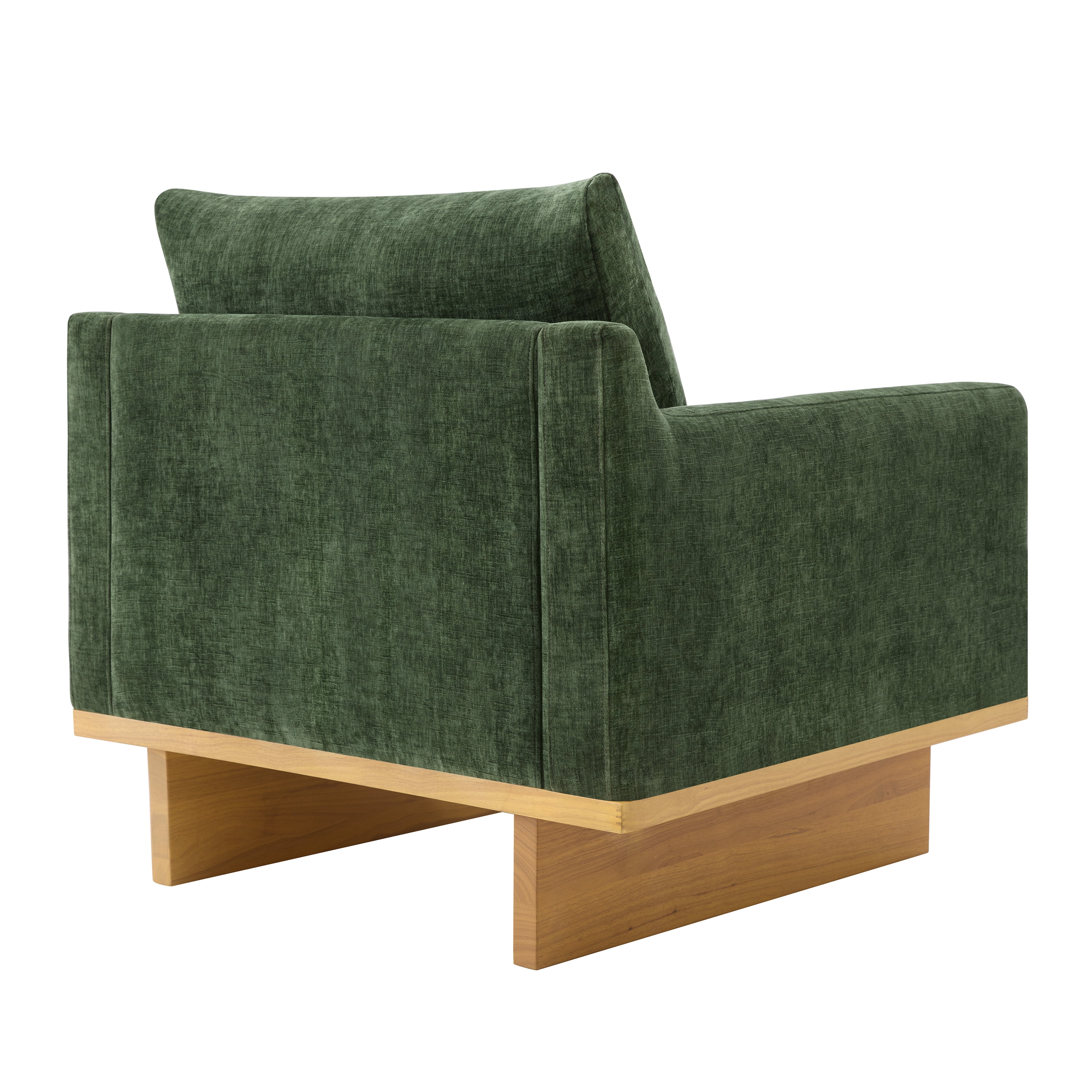 Euroco Oversized Accent Chair, Modern Minimalist Comfy Reading Chair with Solid Wood Frame,Upholstered Armchair, Wide Singe Modern Lounge Sofa for Living Room, Bedroom,Green
