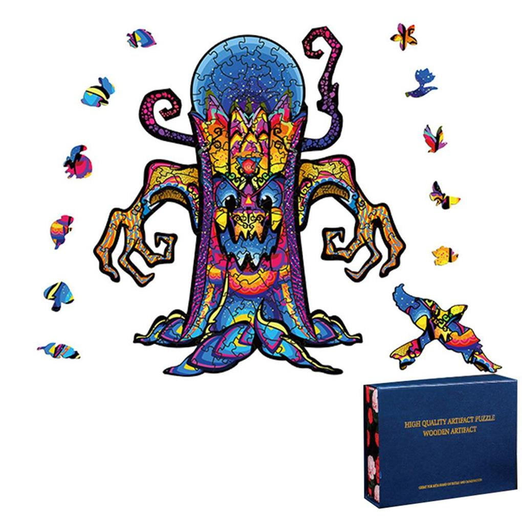 Wooden Jigsaw Puzzles Unique Irregular Shape Wood Jigsaw Animal Pieces