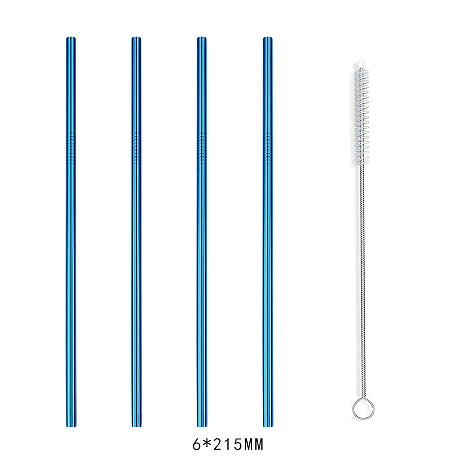 STEADY 4 Straight Reusable Drinking Straws Metal Stainless Steel Reusable 8.5Inch, with 1