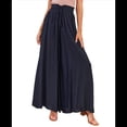 thumbnail image 2 of Pantalones Casuales para Mujer, con Cintura Elástica y Pierna , con Bolsillos. Negro XXL, 2 of 10