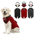 thumbnail image 3 of 1set Pet Tuxedo Dog Wedding Outfit Comfortable Pet Clothing Halloween Dress for Weddings and Parties, 3 of 9