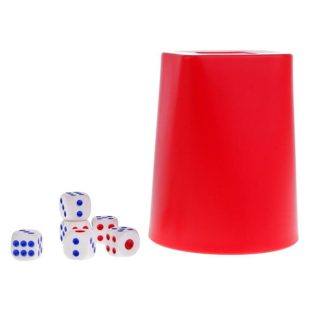 Dice Shaker Dice Decider, Dungeons and Dragons Juegos de mesa, D6 Dice Set, Party Game Dice Toy, Dice Cup, Plastic Dice Cup rojo