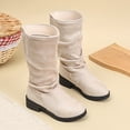 thumbnail image 4 of DxhmoneyHX Girls Knee High Faux Suede Boots 4-15 Years Pull On Tall Riding Boot Fashion Fall Winter Dress Boot with Low Heel, 4 of 7
