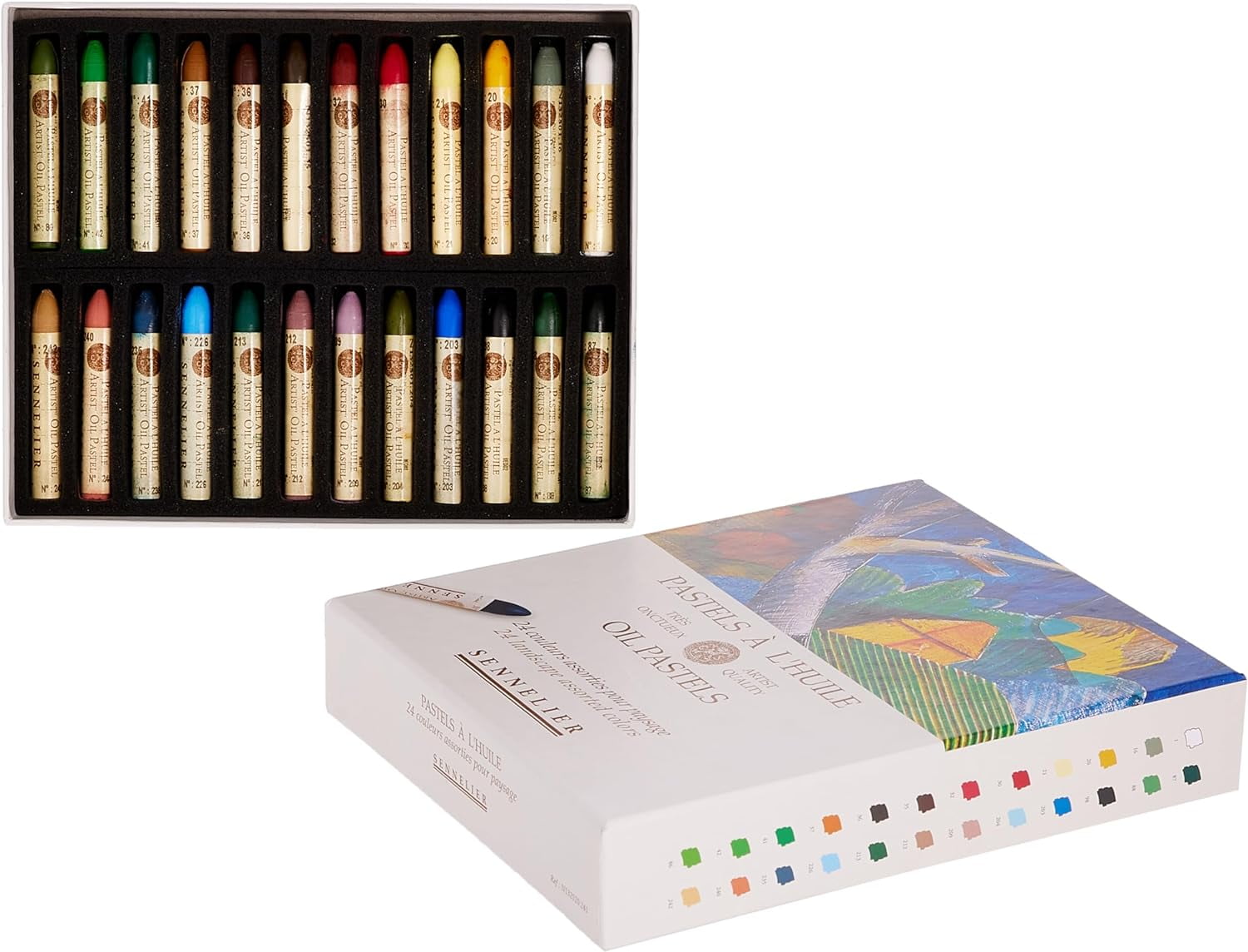 Sennelier Oil Pastel Set, 24-Colors, Landscape