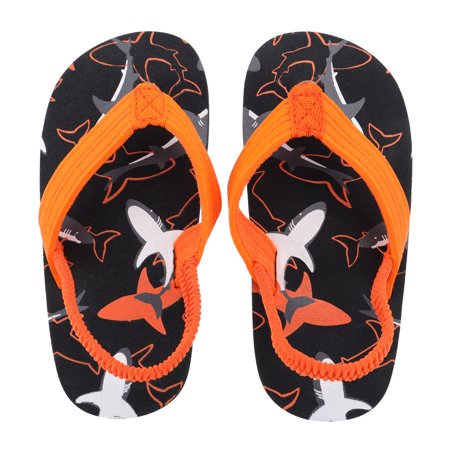 

1 Pair Kids Sandals Non Sandal Household Slippers Beach Flip-flops (Orange)