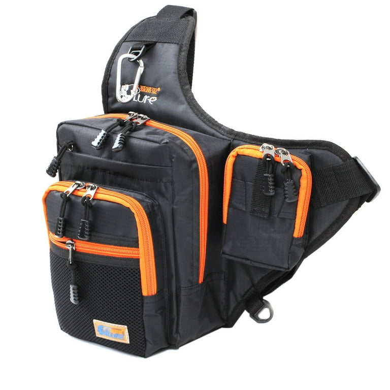 Large Capacity Multi-Purpose Waterproof Fishing Tackle Bag Storage Fishing Gear Bag - Black
