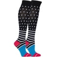 thumbnail image 4 of Dr. Motion Women 8-15 mmHg Compression Polka Dot Print Knee High Socks, 4 of 7