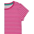thumbnail image 3 of Wonder Nation Girls Kid Tough Tee with Short Sleeves, 3-Pack, Sizes 4-18 & Plus, 3 of 4