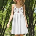 thumbnail image 2 of SYMOID Womens Bohemian Casual Sleeveless A - Line Floral Embroidered Lace Dress,White,Size Free Size, 2 of 9