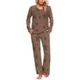 thumbnail image 2 of Censtreet Women's Pajama Set, 2 Piece Lounge Outfits Button-Down Sleepwear Long Sleeve With Pockets Ladies Pjs, 2 of 7