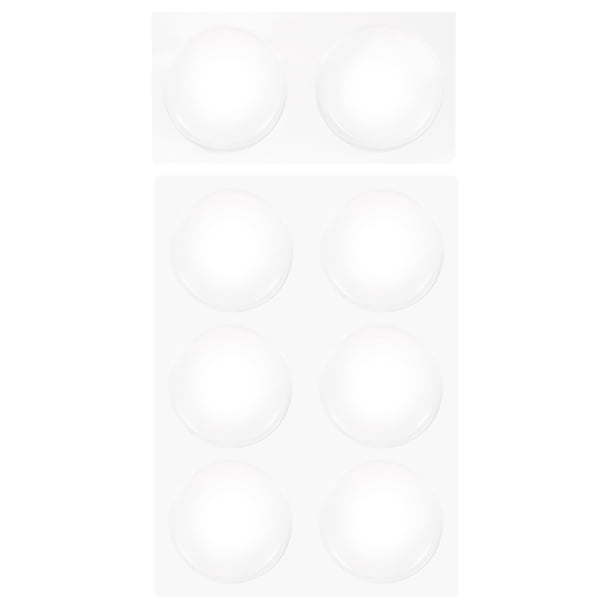 8 piezas de tope de puerta transparente para almohadillas de silicona de silicona