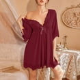 thumbnail image 2 of Women Sexy Foreign Advanced Sense Pure Desire For High Appearance Level Ice Silk Fun Home Nightdress, 2 of 5