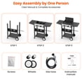 thumbnail image 2 of Tcisa 2 Burner Propane Gas Griddle with Standing Cart, Flat Top Grill with Hood for Camping, Tailgating, Backyard, 2 of 8