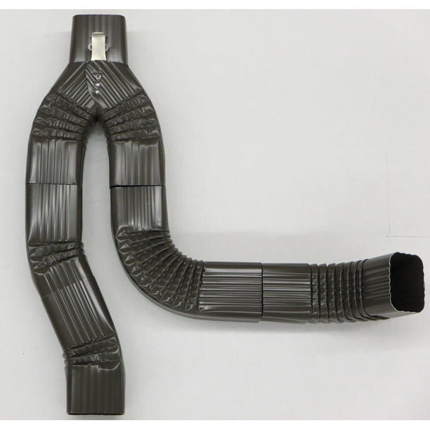 Offset Downspout Diverter for Rain Barrels (3X4, MUSKET BROWN