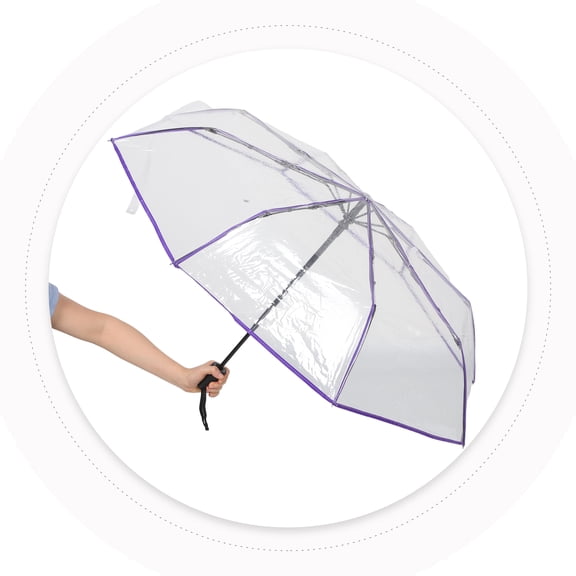 OULII Clear Automatic Close Wedding Umbrella, 1 Piece, Minimalist Design for Outdoor Events, Rain and Special Occasions