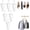 6 Pcs, variant on V Shaped Double-Sided Closet Organizer Hanger 2Pack, Space Saving Closet Hangers with 12 Hooks, 360° Rotating Clothes Storage Rack for Apartment Dorm and Daily Wardrobe Organization (2 Pcs)