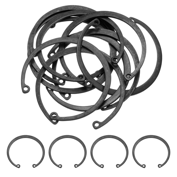 10 Pack 2-3/8"(60mm) Retaining Ring Circlip, Snap Rings C-Clips, Black