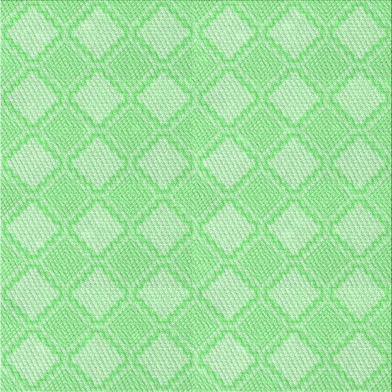 Ahgly Company Machine Washable Indoor Square Transitional Green Area Rugs, 5' Square