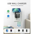 thumbnail image 6 of LENCENT usb wall plug outlet adapter,multi plug outlet extender,3 prong outlet Splitter with 3 USB Ports, Wall Charger Power outlet for Home,Office Black, 6 of 9
