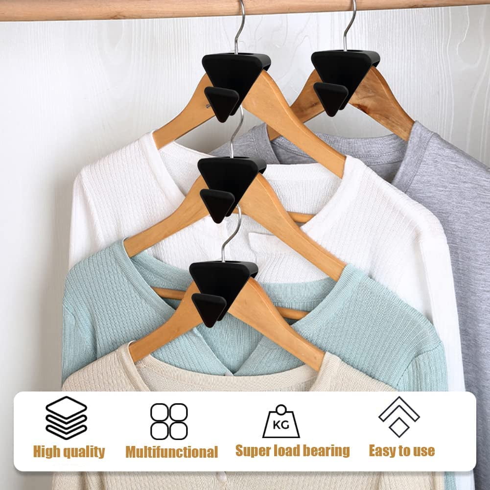 VFULIE Space Triangles As-seen-on-tv Ultra-Premium Hanger Hooks - Triple Closet Space, 18 Value Pack - Heavy-Duty Plastic, Suitable for All Clothing