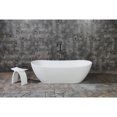 thumbnail image 2 of Kingston Brass VRTRS723223 72-Inch Solid Surface Oval Double Slipper Freestanding Tub with Drain in Matte White, 2 of 7