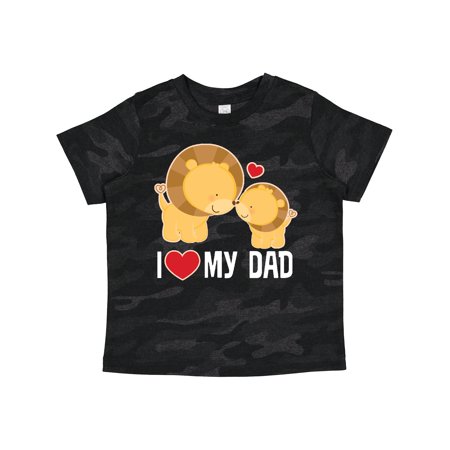 

Inktastic Fathers Day I Love My Dad Boys Lion Gift Toddler Boy or Toddler Girl T-Shirt