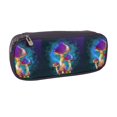 thumbnail image 2 of Lsque Magic Mushrooms ,Fireflies Printed Big Capacity PU Leather Pencil Case Large Pencil Pouch Stationery Pen Bag Pencil Holder for Teen, 2 of 6