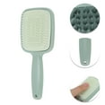 thumbnail image 3 of Unique Bargains 1 Pc Hair Brush Double-sided Handle Scalp Scrubber Green, 3 of 6