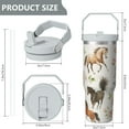 thumbnail image 5 of 1pc Horse 30oz Tumbler with Straw & Handle - Insulated Stainless Steel Cup | Holiday Gift for Man Women (Christmas, Valentine's, Birthday), 5 of 7