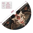 thumbnail image 2 of KLL 36" Christmas Tree Skirt Metal Style Horned Skull Xmas Tree Skirts Mat for New Year Xmas Holiday Party Indoor Outdoor Home Decoration, 2 of 5