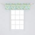 thumbnail image 2 of Ambesonne Tropical Window Valance, Soft Toned Jungle Leaves, 54" X 12", Pale Blue and Khaki, 2 of 3