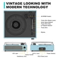 thumbnail image 2 of Tocadiscos WOCKODER de vinilo con altavoces Bluetooth azul cielo, 2 of 8