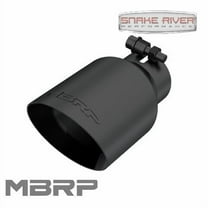 MBRP Universal 4in OD Dual Wall Angled 2.5in Inlet 8in Lgth Exhaust Tip - Black