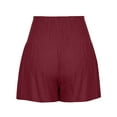 thumbnail image 4 of Odeerbi Shorts For Women Trendy Solid Color 2025 Casual High Waist Short Pants Burgundy, 4 of 7