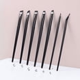thumbnail image 1 of Pincel delineador de ojos de cabeza plana ultrafina negra, con punta oblicua fina, herramienta de maquillaje de belleza, juego de pinceles delineadores de ojos con cuchillas, 1 of 4