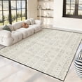 thumbnail image 2 of 5x7 Washable Area Rug Non-Slip Low Profile Soft Boho Distressed Rug for Living Room, Bedroom, Dining Room, Office, Beige, 2 of 13