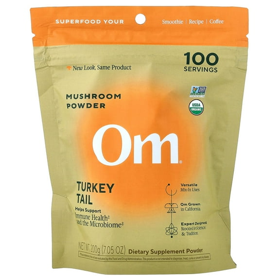 Organic Mushroom Nutrition Turkey Tail Mushroom Powder 7.05 oz Pwdr