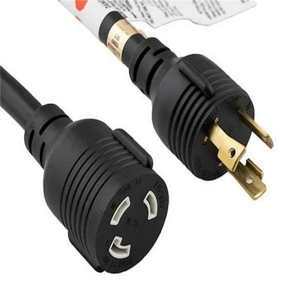 Sanoxy SNX-CBLR-PW157-1215 15 ft. 10 AWG 30A 125V Extension Power Cord - NEMA L5-30P to NEMA L5-30R - Black