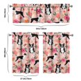 thumbnail image 6 of Dog Print Kitchen Curtains 36 Inch Short - 3 Panel Set, Cute Puppy & Floral Design, Rod Pocket Pet Lover Curtains 100% Polyester, Paw & Bone Pattern for Kitchen, Living Room, Bedroom, Easy Wash, 6 of 6