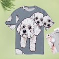 thumbnail image 5 of Cute Bichon Dog T-Shirt O Neck Oversize T-Shirts Short Sleeve Classic Tees Women Summer Graphic Tops, 5 of 5