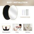 thumbnail image 5 of EDX 24" Wall Round Mirror with Crystal Clear Reflection, Convenient Hanging Hooks, and Premium Aluminum Alloy Construction, Gold, 5 of 8