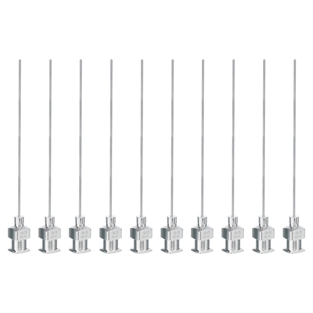 Uxcell 10 Pcs 22G 2 Inch Blunt Tip Dispensing Needle with Lure Lock for Refilling Liquid Inks Adhesives