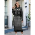 thumbnail image 5 of Women'S Sweater Set Cardigan Autumn Casual Loose Going Out Casual Suit, 5 of 7