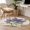 Lavender SlateBlue Beige, variant on Round Area Rug 6 Ft, Purple Lavender Washable Non-Slip Circle Carpet for Living Room/Bedroom, Spring Daisy Butterfly Plants Watercolor Blue Low-Profile Indoor Mats Collection Rugs for Residential