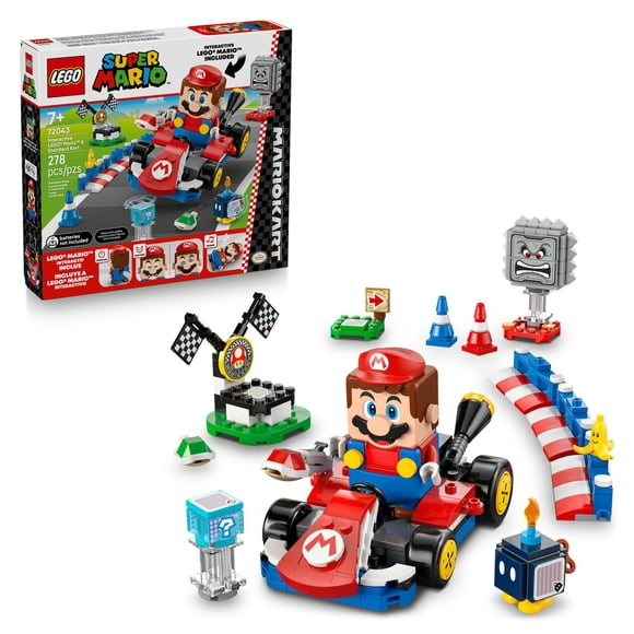 Set LEGO Super Mario Mario Kart – LEGO Mario interactivo y Kart estándar