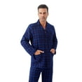 thumbnail image 3 of GLOBAL Men's Long Sleeve Flannel Pajamas Sets 100% Cotton Sleepwear Top and Bottom, Size S-3XL, 3 of 6