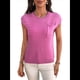 thumbnail image 3 of Suéter Informal de Cuello Redondo y Rayas con Aguja Gruesa para Mujer, Color Rojo Rosa, Talla XL, 3 of 10
