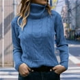 thumbnail image 2 of Daznico Chandail à Col Roulé Uni pour Femmes, Manches Longues Rétro, Coupe Ajustée, Taille g, 2 of 4